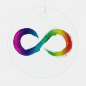 神経多様性（自閉症、適応など） メタルオーナメント (正面)