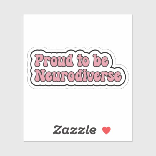 神経多様誇りを持ったなピンクの神経多様性 シール (シート)