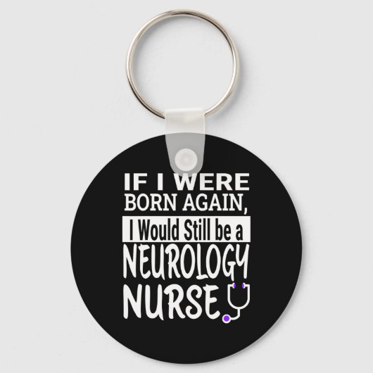 神経学おもしろいナース看護学校&amp；医学 キーホルダー (正面)