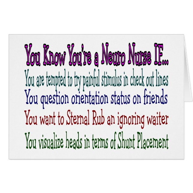 神経学のナースの笑わされるなギフト、ユニークなことわざ (正面横)