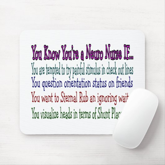 神経学のナースの笑わされるなギフト、ユニークなことわざ マウスパッド (マウス)