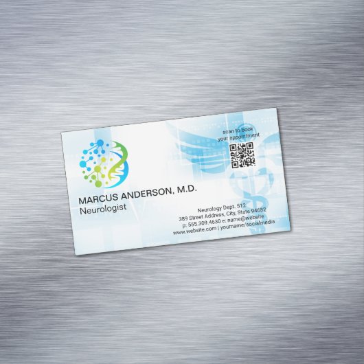 神経学のロゴ | 医学的背景 マグネット名刺 (インサイチュ)