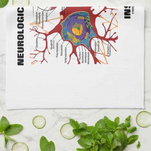 神経学的な配管の内部(ニューロン/シナプス) キッチンタオル (折り畳み)