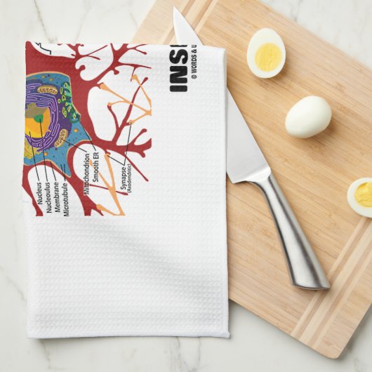 神経学的な配管の内部(ニューロン/シナプス) キッチンタオル (四つ折り)