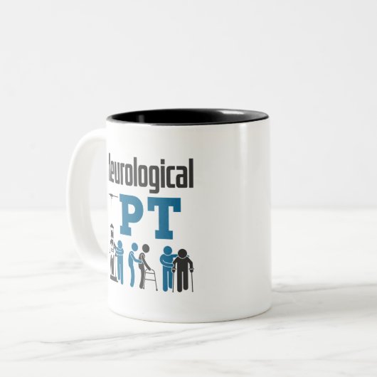 神経学的PT物理セラピストセラピー ツートーンマグカップ (正面左)