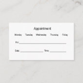 神経学神経科医アポイントメント名刺 名刺 (裏面)