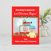 神経学者が太鼓判：クリスマスが始まるサンタのMRI シーズンカード (スタンド正面)