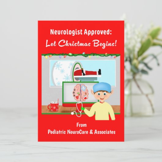 神経学者が太鼓判：クリスマスが始まるサンタのMRI シーズンカード