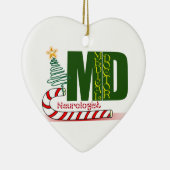 神経学者のメリークリスマスの神経学 セラミックオーナメント (右)