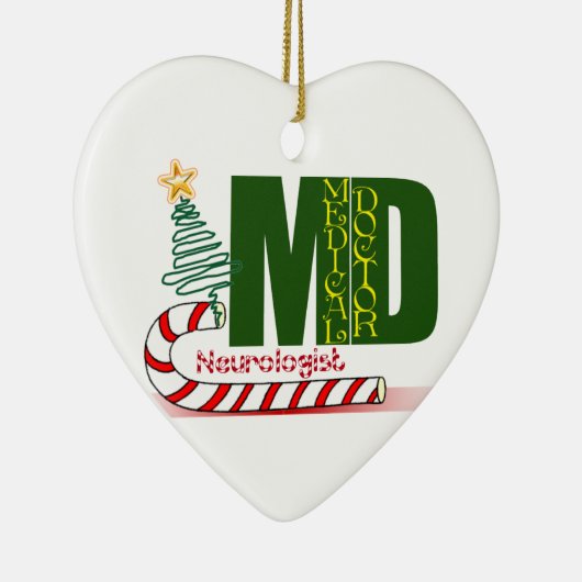 神経学者のメリークリスマスの神経学 セラミックオーナメント (右)