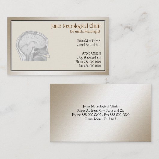 神経学者の名刺 名刺 (正面/裏面)