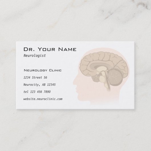 神経学者または心理学者の医者名刺 名刺 (正面)