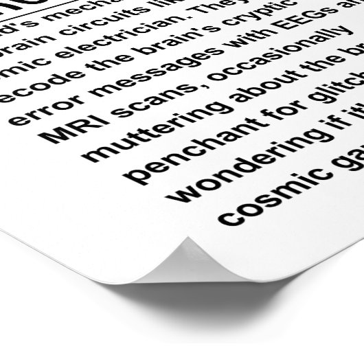 神経学者 ポスター (角)