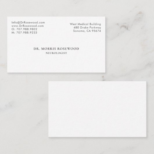 神経学者 名刺 (正面/裏面)