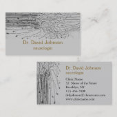 神経学解剖図 神経の絵 灰色の医師 名刺 (正面/裏面)