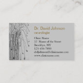 神経学解剖図 神経の絵 灰色の医師 名刺 (裏面)