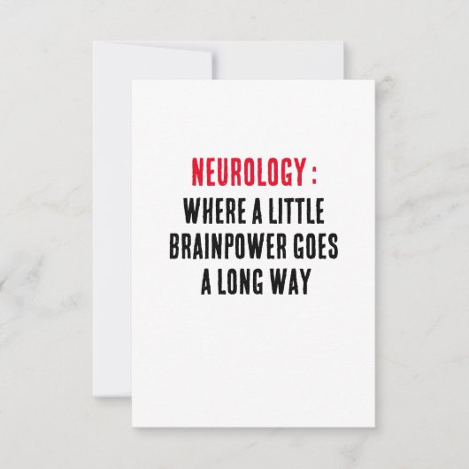 神経学:小さな脳力が長く行く場所 サンキューカード (正面)