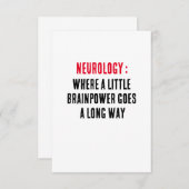 神経学:小さな脳力が長く行く場所 サンキューカード (正面/裏面)