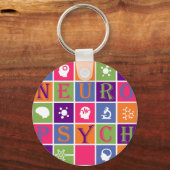 神経心理学 – 神経心理学者のためのギフト キーホルダー (正面)