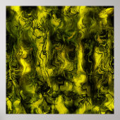 神経性エネルギー乱交抽象芸術ブラックとイエロー ポスター (正面)