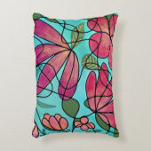 神経春の花水彩画 アクセントクッション (正面(垂直))