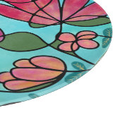 神経春の花水彩画 カッティングボード (角)