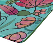 神経春の花水彩画 カッティングボード (角)