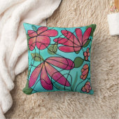 神経春の花水彩画 クッション (ブランケット)