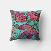 神経春の花水彩画 クッション (裏面)