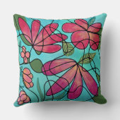 神経春の花水彩画 クッション (裏面)