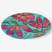 神経春の花水彩画 ペーパープレート (アングル)