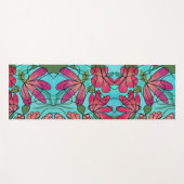 神経春の花水彩画 ヨガマット (正面(横))