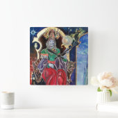 神経症患者 スクエア壁時計 (ホーム)