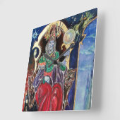 神経症患者 スクエア壁時計 (傾斜)