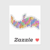 神経発散タイポグラフィ神経多様性認識度 シール (シート)