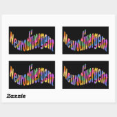 神経発散タイポグラフィ神経多様性認識度 長方形シール (シート)