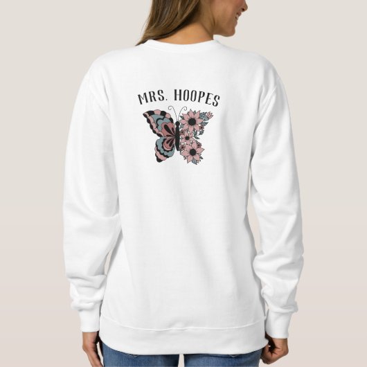 神経発散性パーソナライズされた先生の贈り物 スウェットシャツ (裏面)