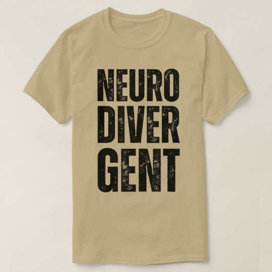 神経発散性プライドADHD自閉症意識神経症 Tシャツ (デザイン正面)