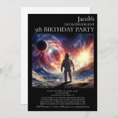 神経発散自閉症の誕生日パーティーの招待 招待状 (正面/裏面)