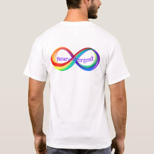 神経発散虹無限大シンボル Tシャツ
