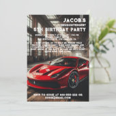 神経発達障害児の自閉症誕生日パーティー招待状 招待状 (スタンド正面)