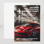 神経発達障害児の自閉症誕生日パーティー招待状 招待状 (正面/裏面)