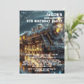 神経発達障害児の自閉症誕生日パーティー招待状 招待状 (スタンド正面)