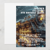 神経発達障害児の自閉症誕生日パーティー招待状 招待状 (正面/裏面)