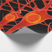 神経神経神経、3d、解剖学、軸索、生体、生物学、ビオロ ラッピングペーパー (角)