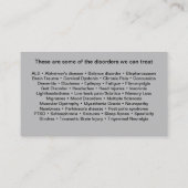 神経科医の医療用神経学の名刺 名刺 (裏面)