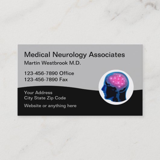神経科医の医療用神経学の名刺 名刺 (正面)