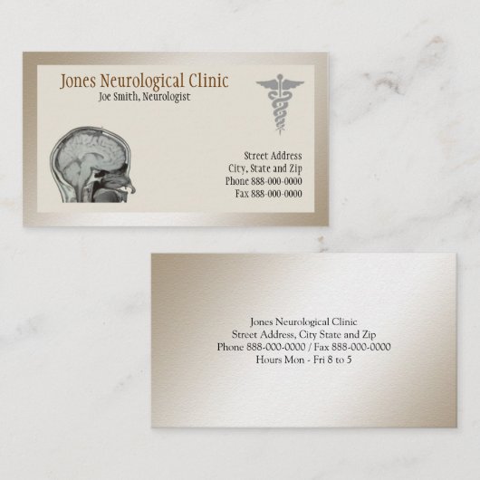 神経科医の名刺 名刺 (正面/裏面)