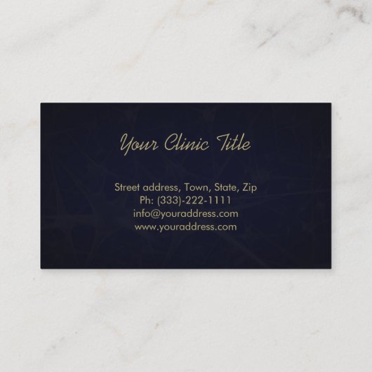 神経科医の診断とトリートメント名刺 名刺 (裏面)