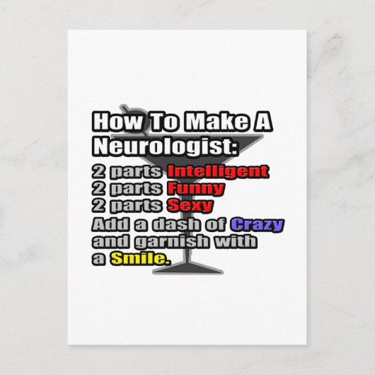 神経科医を作る方法 ポストカード (正面)